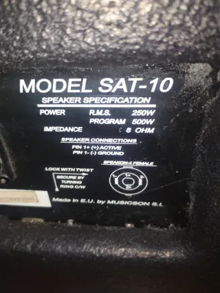 Pareja de Altavoces Musicson SAT 10 - 250W RMS.