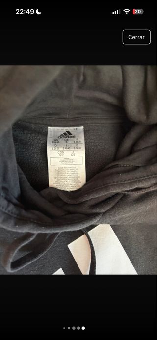 Sudadera Adidas Negra Deportiva Unisex