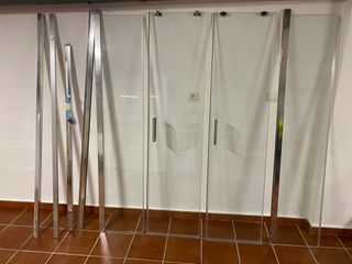 Mampara de ducha cristal y aluminio