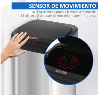 Papelera Cocina HOMCOM 20L Sensor