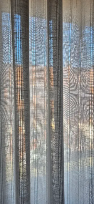 Tende visillo bianco sporco