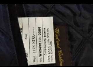 Cappotto nero uomo Lana , kashmir,nylon