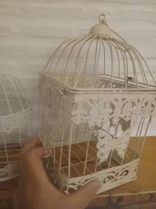 Lote 3 gabbie bianche per la decorazione della casa