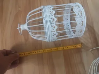 Lote 3 gabbie bianche per la decorazione della casa