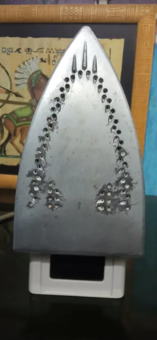 Plancha de vapor blanca y azul ,dos planchas