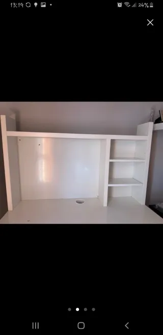 Escritorio infantil blanco y azul Micke ikea