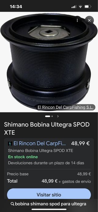 Carrete Shimano Ultegra 3500 XSD Competición