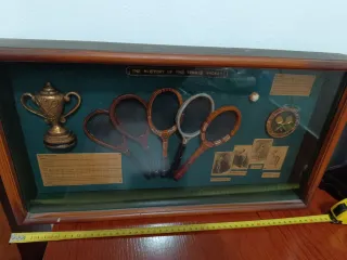 Cuadro Vintage Tenis Trofeo Raquetas