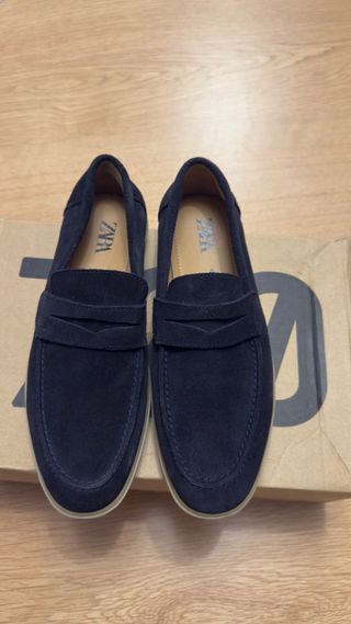 Mocasines Zara Azul Talla 40