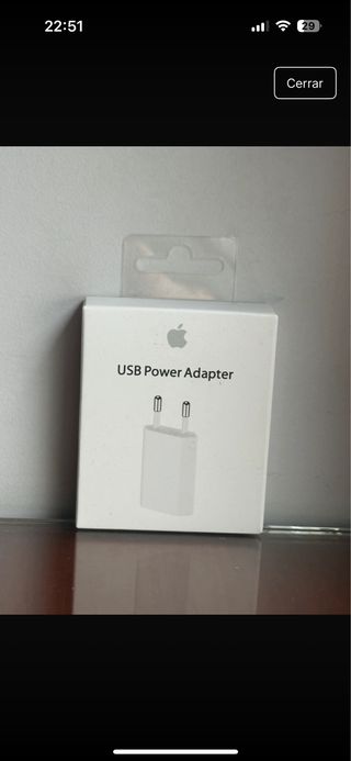 Adaptador de Corriente USB Apple