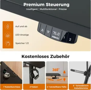 Escritorio Elevable Eléctrico 140x80