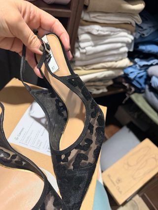 Zapatos Zara destalonados negros talla 37