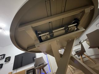 Mesa redonda extensible Vashti 120 cm • Cristal