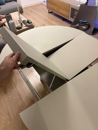 Mesa redonda extensible Vashti 120 cm • Cristal