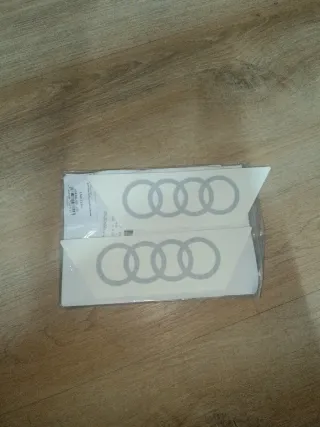 Pegatinas Vinilo Aros Audi Plateadas