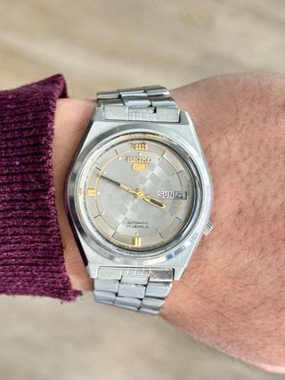 Reloj Seiko 5 Automático Esfera Gris