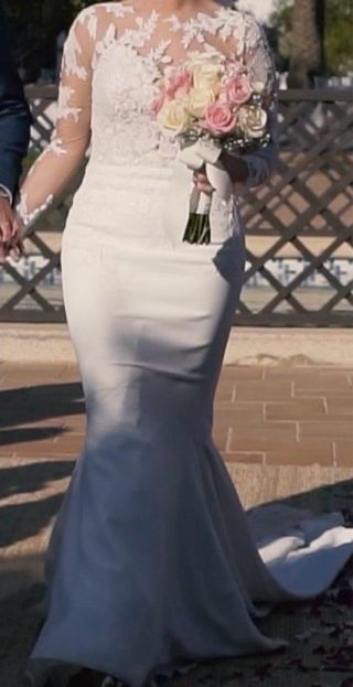 Vestido de Novia Encaje Manga Larga