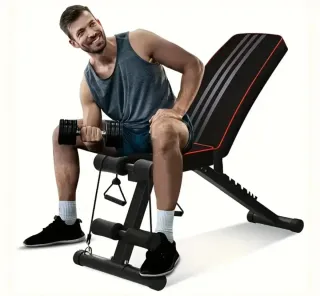 Banco de pesas + 30kg mancuernas