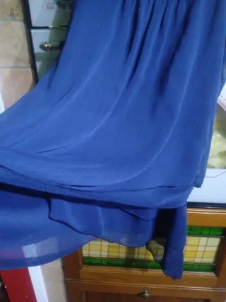 Canotta Elegance donna L blu con pietre