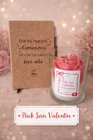 Pack Vela y Dulces San Valentín