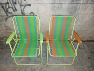 2 Sillas de Playa Plegables
