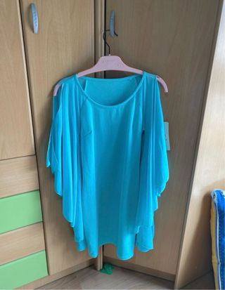 Vestido azul turquesa talla única