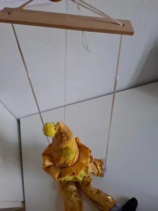 Muñeco Marioneta Payaso Porcelana Vintage