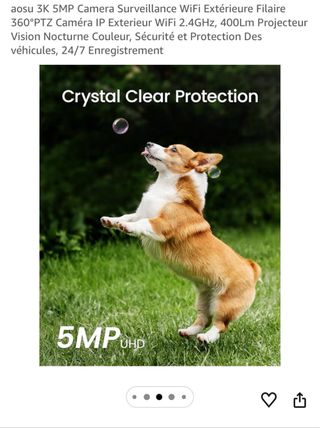 aosu Cámara Vigilancia WiFi 3K 5MP PTZ