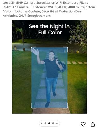 aosu Cámara Vigilancia WiFi 3K 5MP PTZ