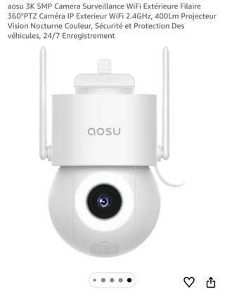 aosu Cámara Vigilancia WiFi 3K 5MP PTZ