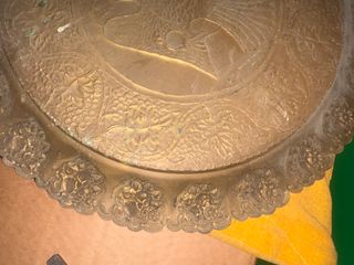 Piatto in ottone con aquila bicipite