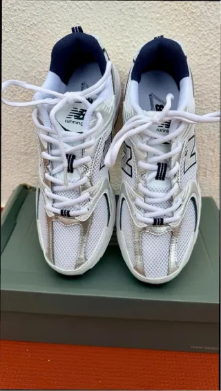 New Balance 530 Talla 37 Blanco Plata Azul