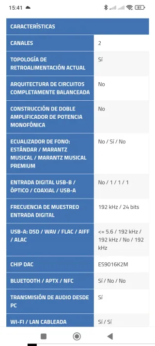 Amplificador Marantz Model 40n Negro