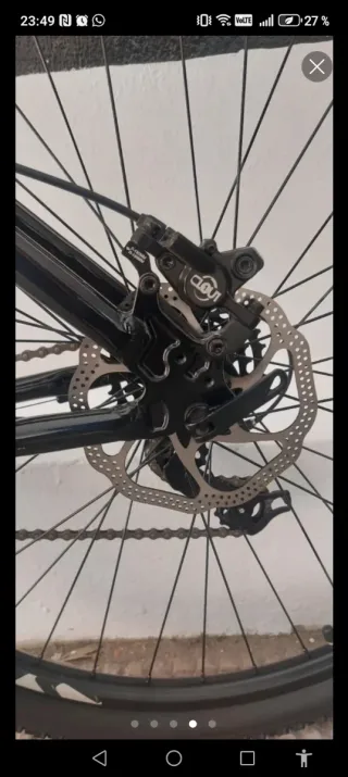 Bicicleta de Montaña Negra y Verde