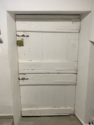 Puerta antigua de 2 hojas con cerradura incluida