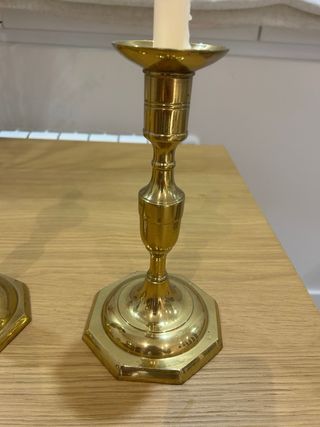 2 Candelabros Bronce Antiguos