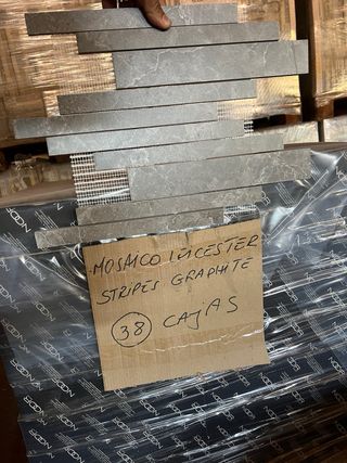 Mosaico porcelánico en malla