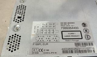 Fiat 7355354400 sistema audio radio cd punto 94760