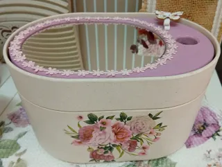 Caja joyero compartimentos espejo