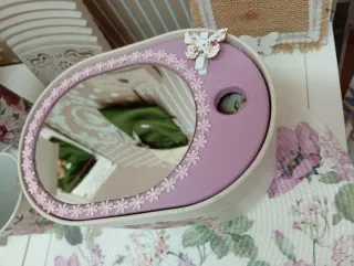 Caja joyero compartimentos espejo