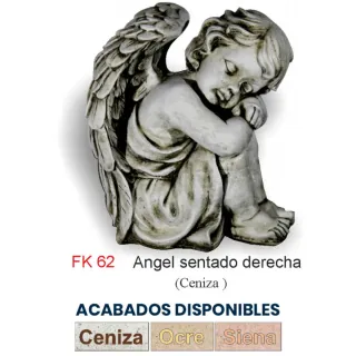 Figura Ángel Piedra jardín decoración exterior