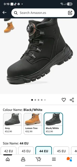 Botas de trabajo o seguridad negras