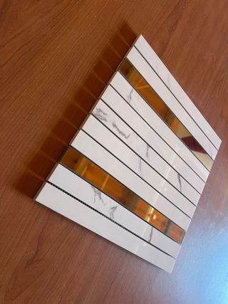 Malla Mosaico Porcelánico Dorado