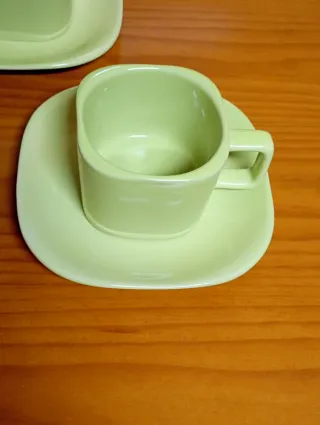 Juego 3 tazas café/chocolate verde