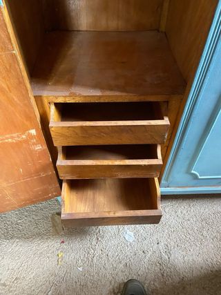 Armario antiguo madera 2 puertas