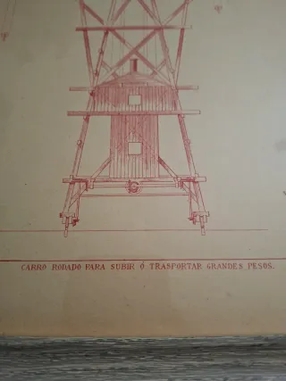 ANTIGUA LÁMINA ENMARCADA "EL CARPINTERO MODERNO"