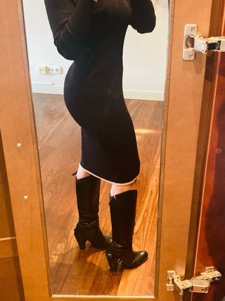 Stivali da cowboy in pelle con stelo alto