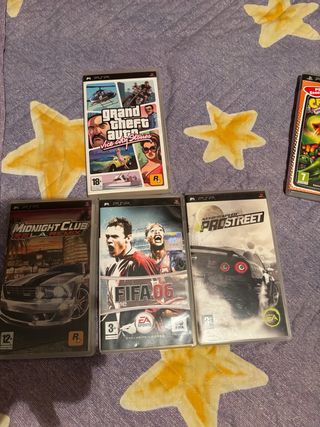 Lote 4 Juegos PSP: GTA, FIFA, Midnight Club, NFS