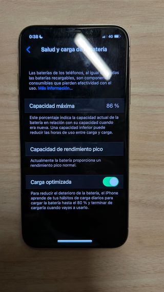 iPhone X Plateado 64GB 86% Batería