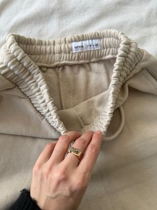 Chándal de algodón beige